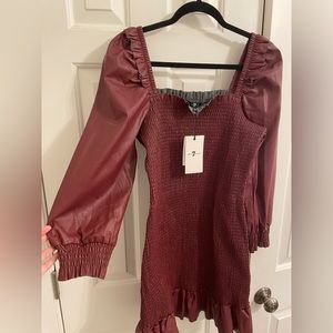 7 For All Mankind Faux Leather Mini dress